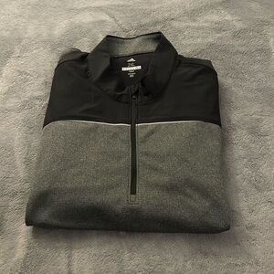 Adidas Men's Golf Black and Gray Long Sleeve